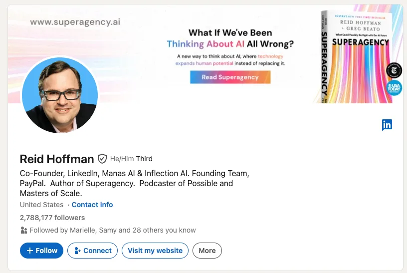 linkedin profile reid hoffman founder of linkedin