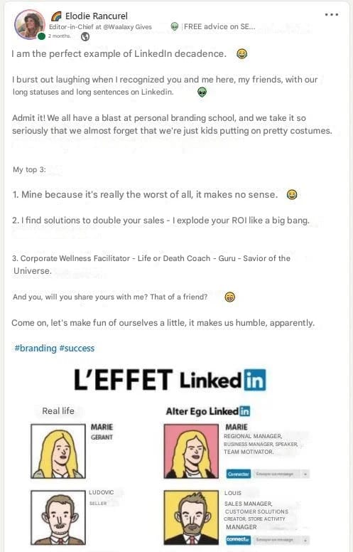 Ejemplo de publicación viral en LinkedIn 2/