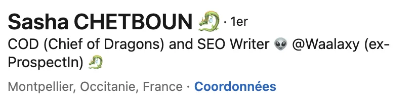 catchphrase on LinkedIn