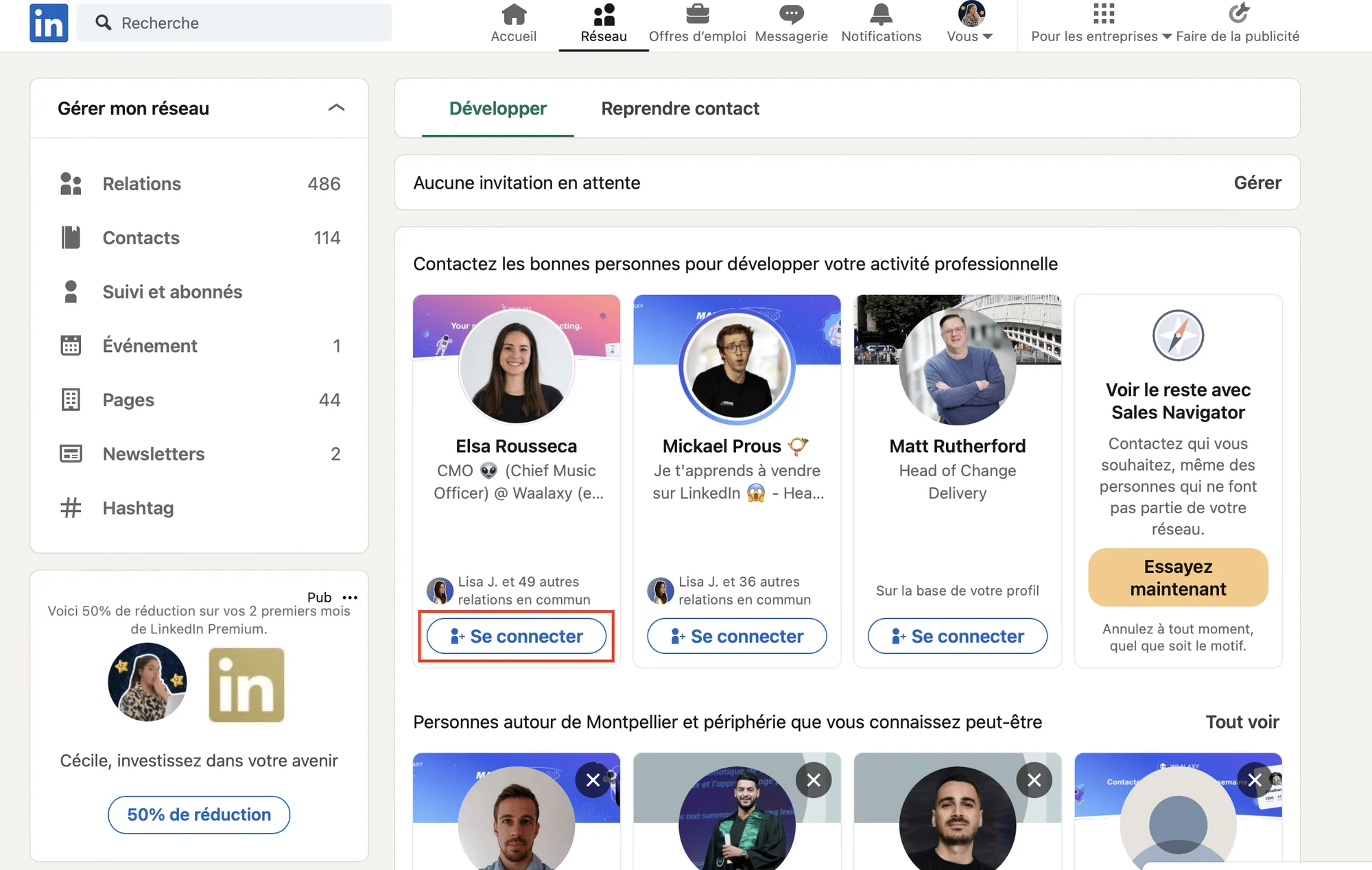 Red LinkedIn Login