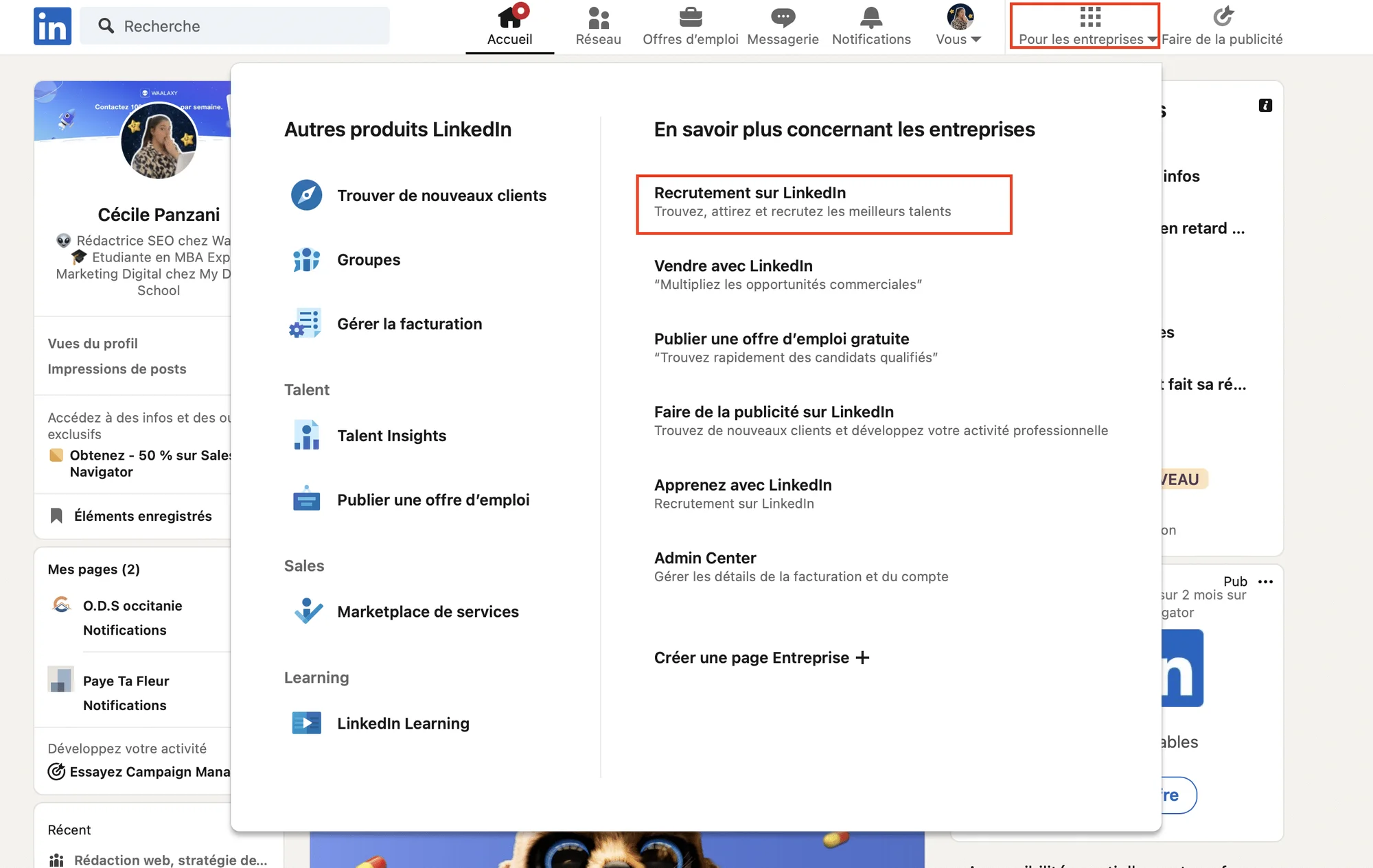 LinkedIn Login talent solution