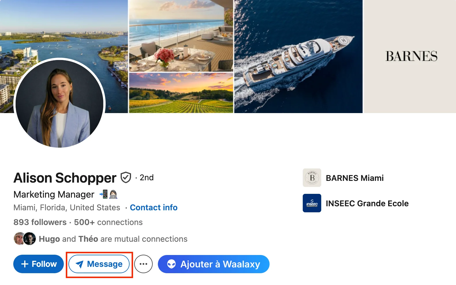 Send a message on LinkedIn
