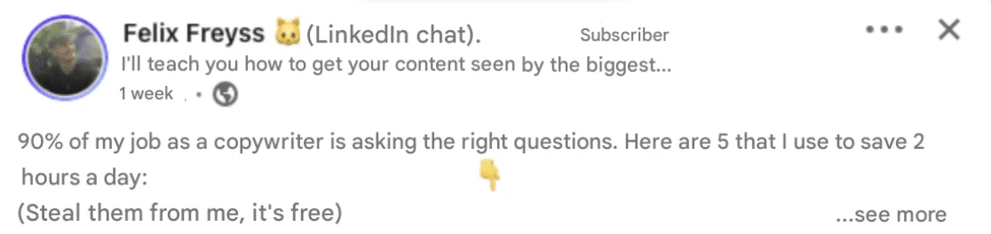 catchphrase on LinkedIn