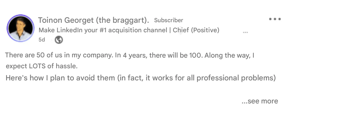 catchphrase on LinkedIn