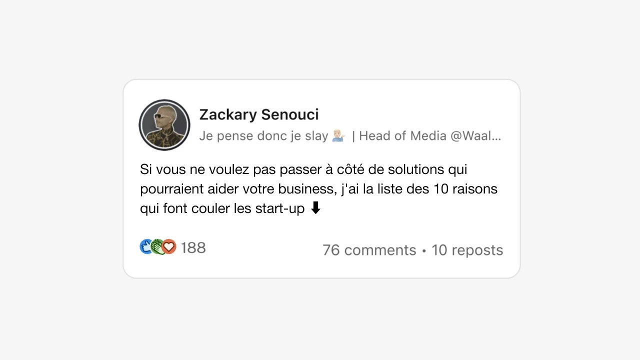 phrase d'accroche sur LinkedIn