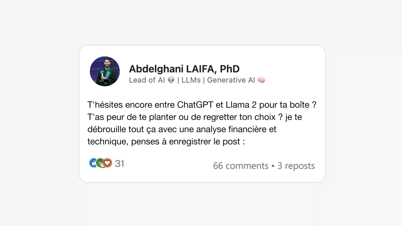 phrase d'accroche sur LinkedIn