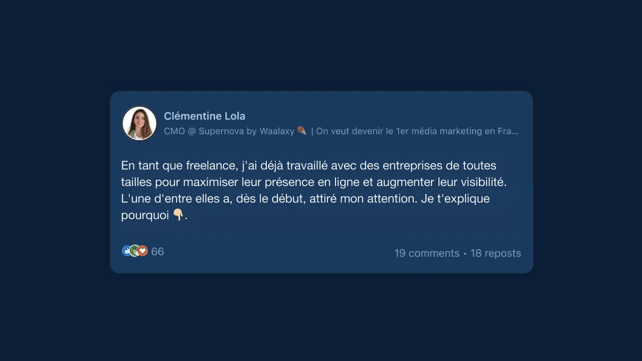 phrase d'accroche sur LinkedIn