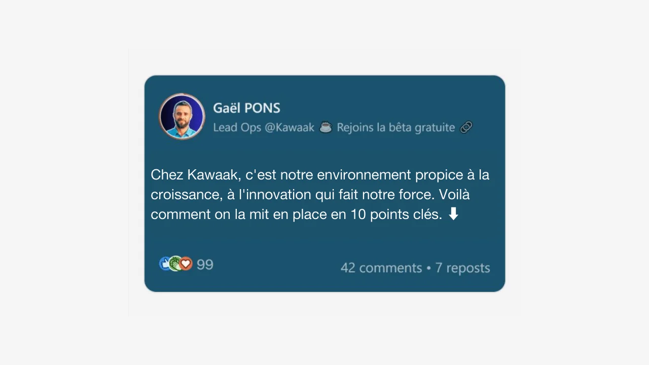 phrase d'accroche sur LinkedIn