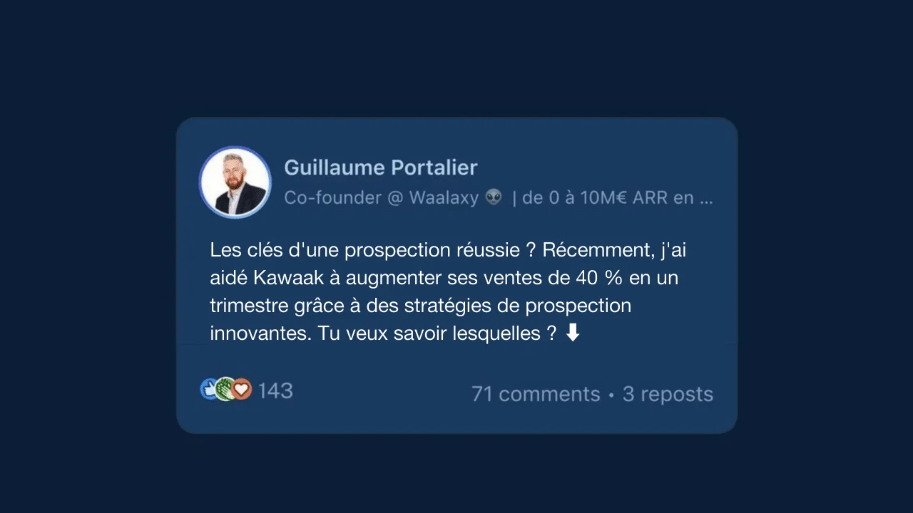 phrase d'accroche sur LinkedIn