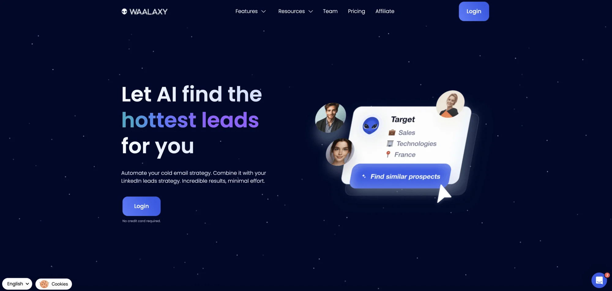 Waalaxy Email Finder per trovare e automatizzare le vostre e-mail di prospezione.
