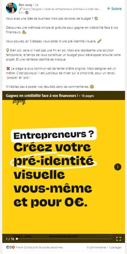 Entrepreneurs créer pré-identité visuelle