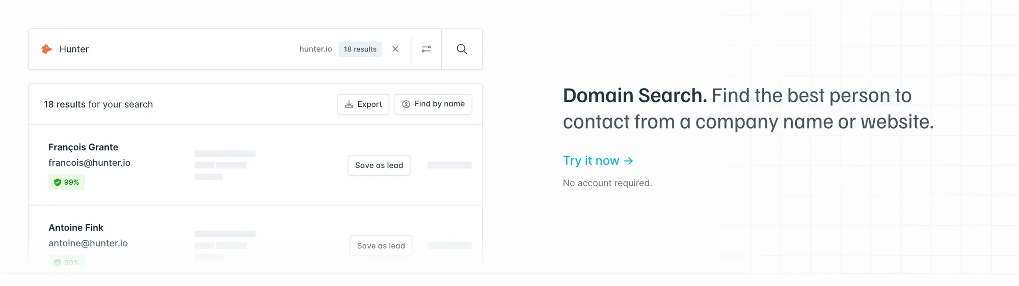 ZoomInfo alternative - Hunter.io