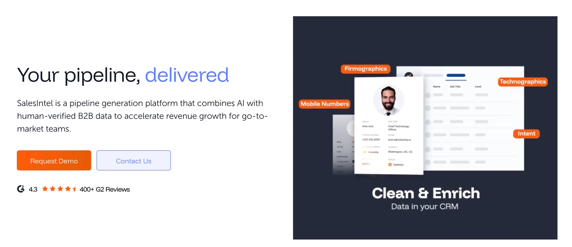 ZoomInfo alternative - SalesIntel