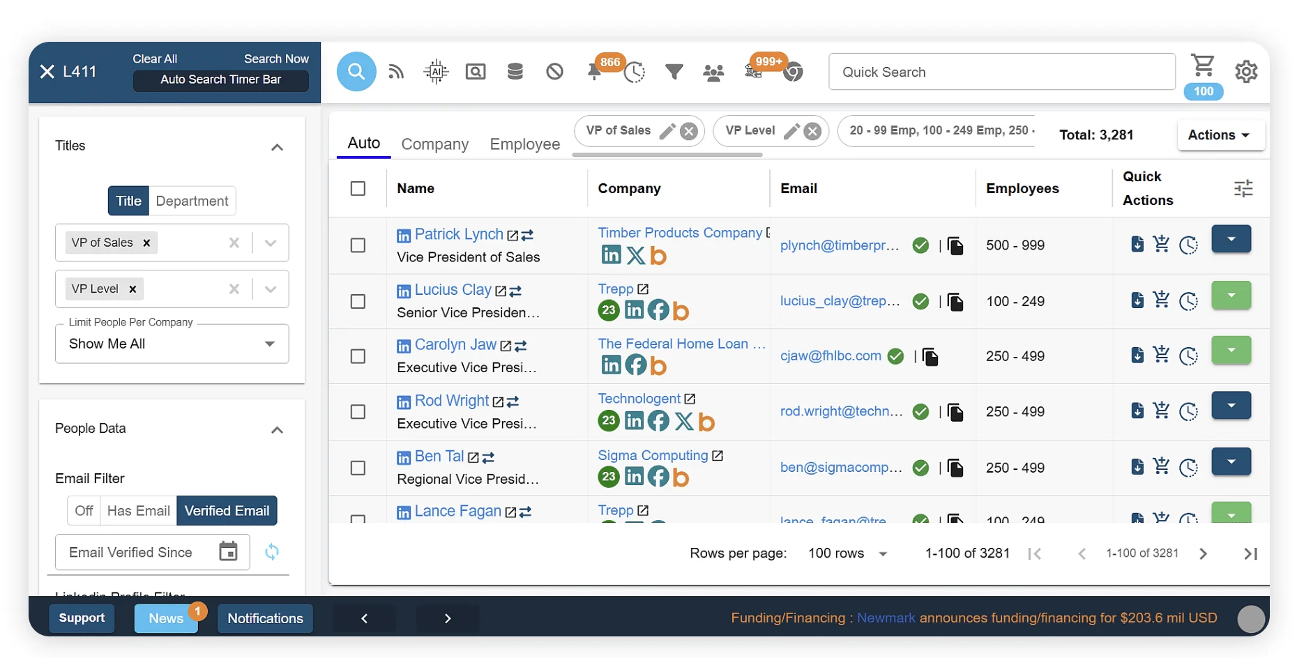 ZoomInfo alternative - Lead411