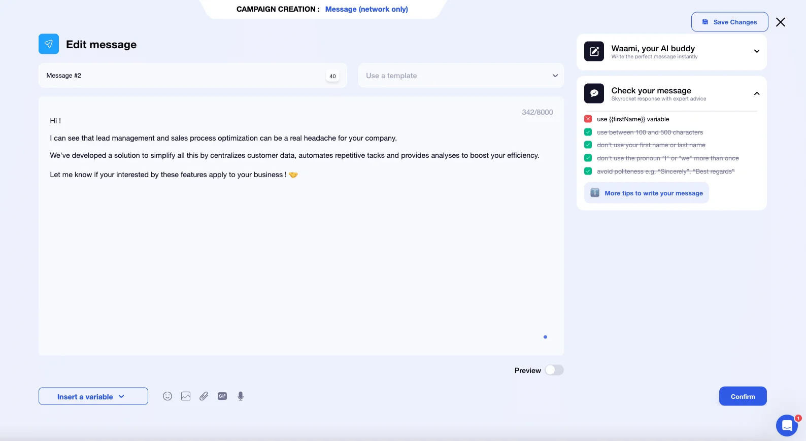 Personalizar as mensagens de prospeção sem enriquecimento da base de dados