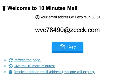 10 minutes mail