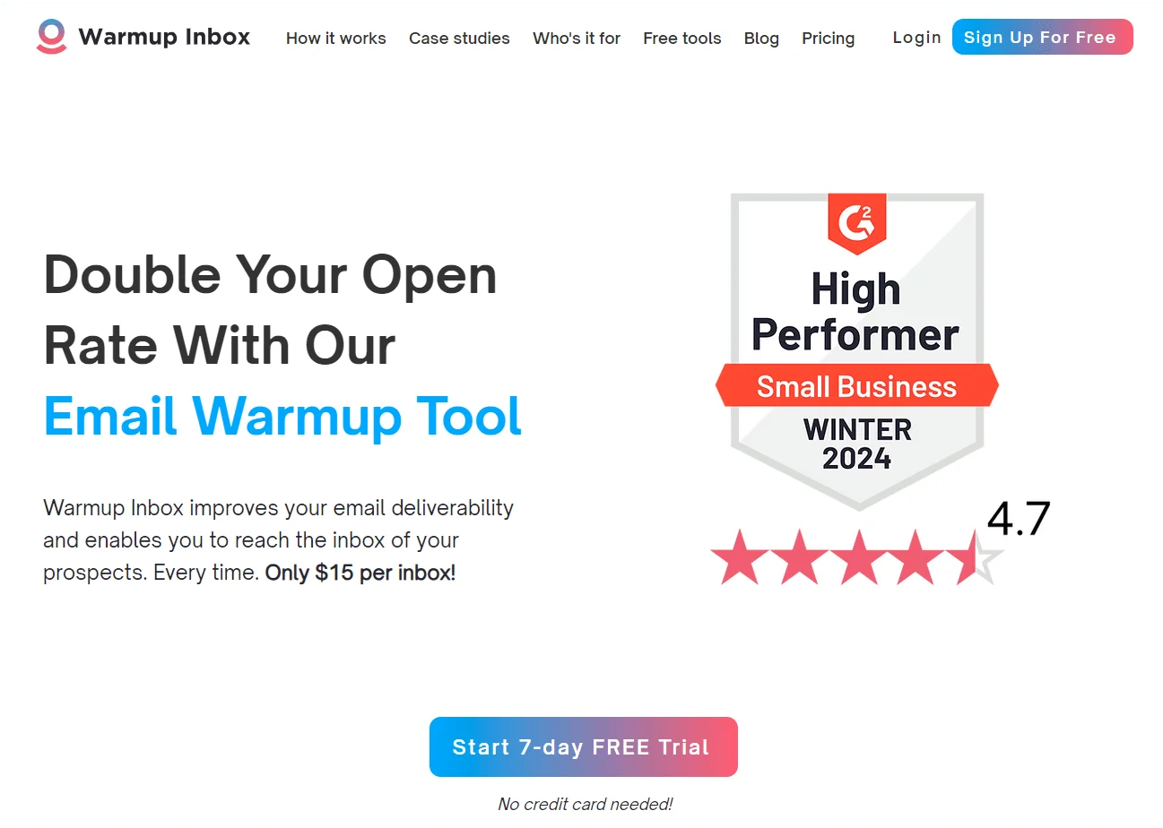 Warmup inbox email deliverability tool