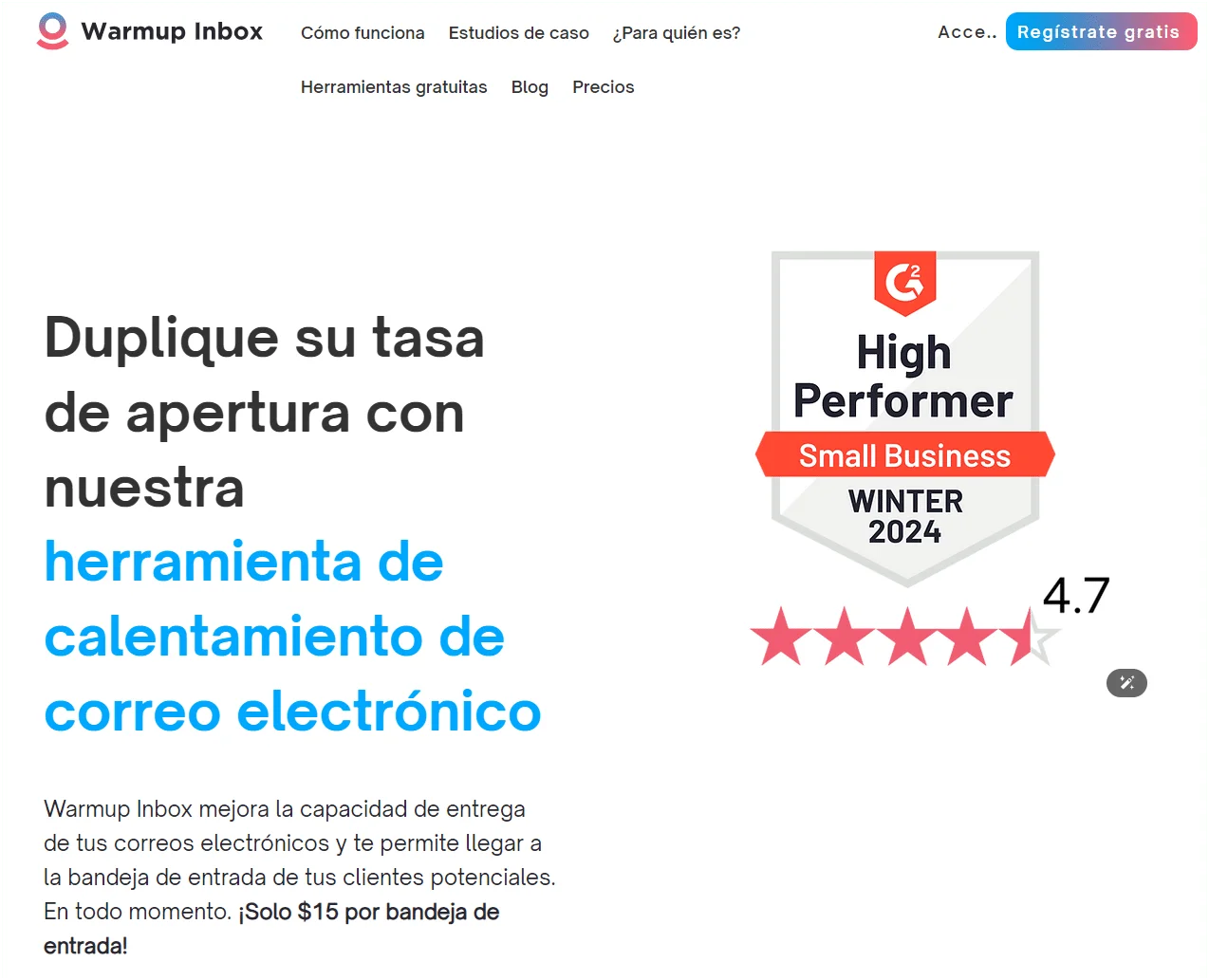 Warmup inbox herramienta email marketing