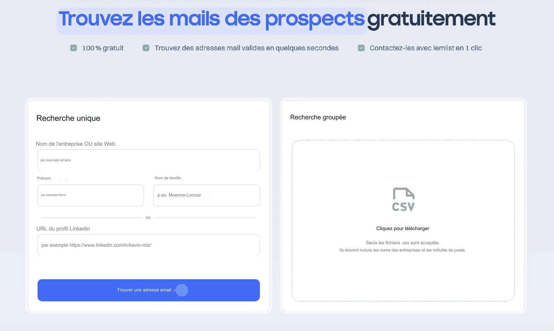 Trova email online.