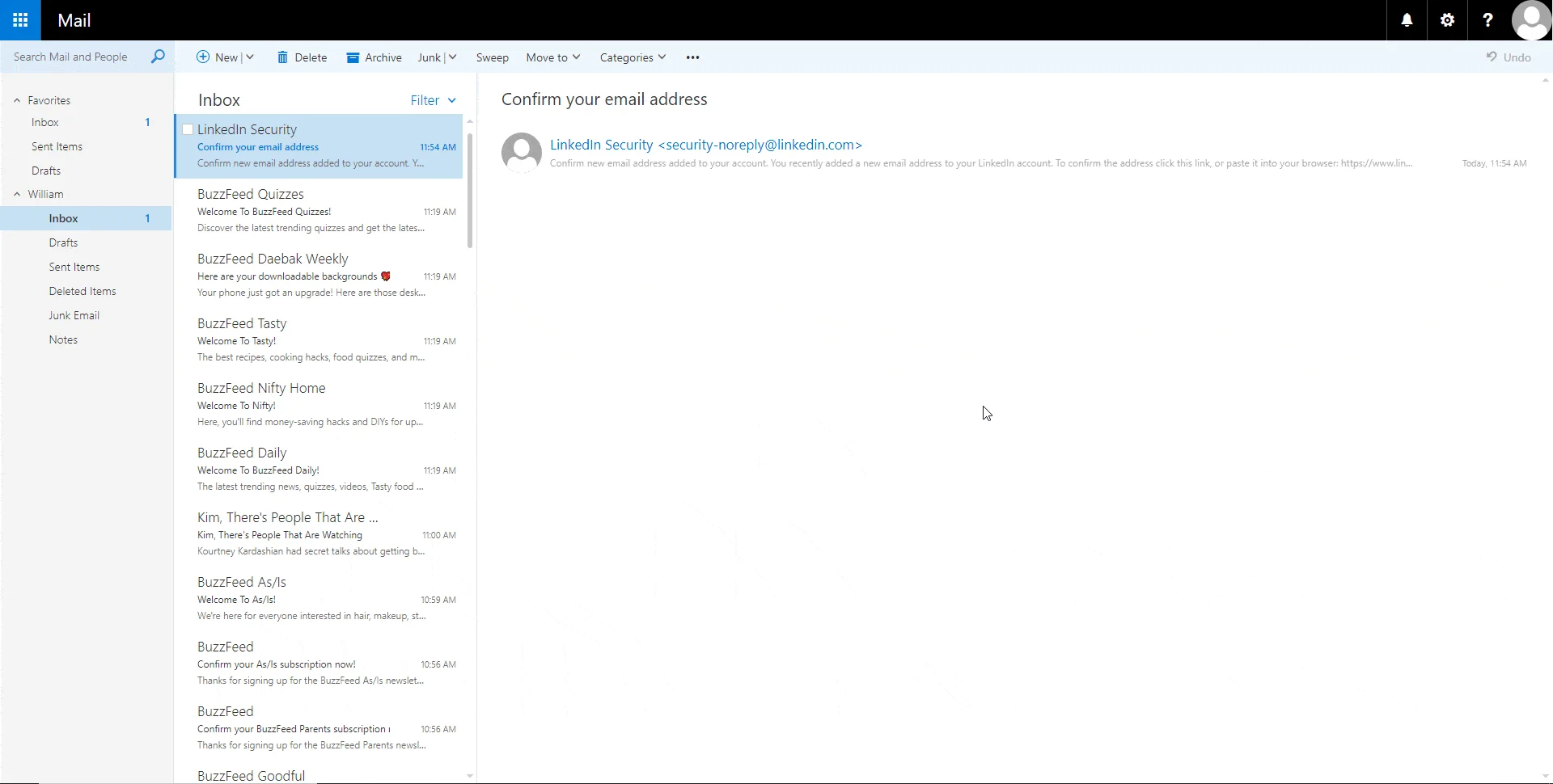 Confirmation email LinkedIn Gmail