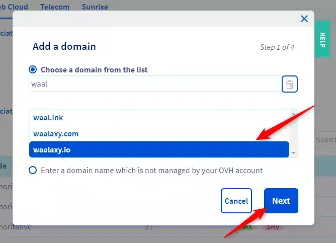 add a domain