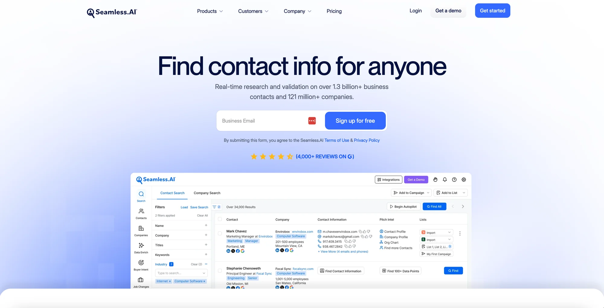 RocketReach alternatives : Seamless.ai
