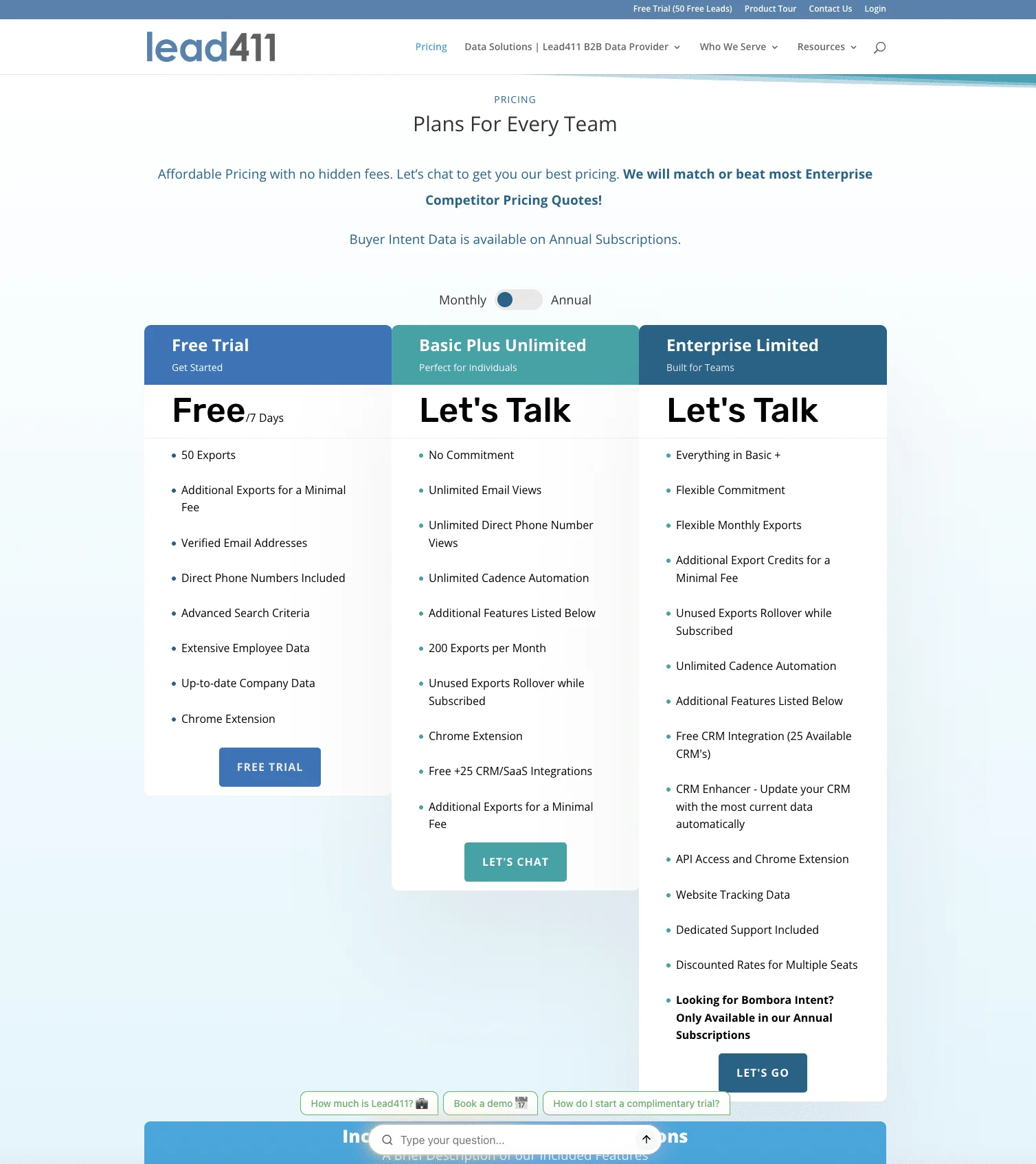 Lead411 pricing