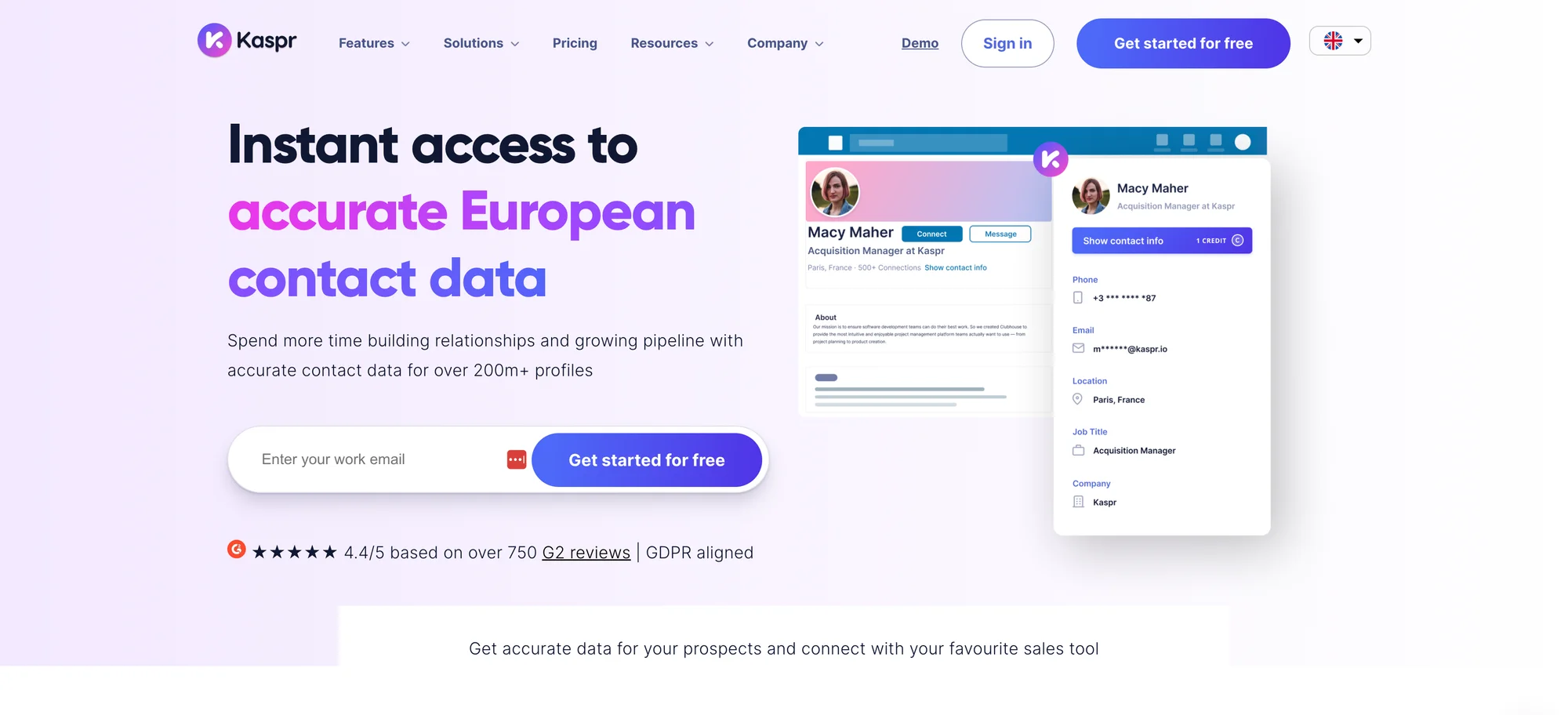 RocketReach alternatives : Kaspr