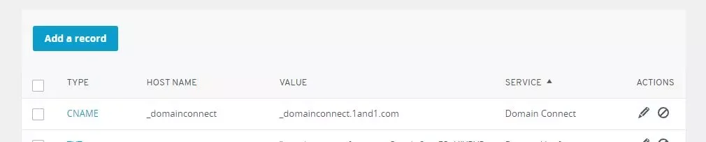Gestion DNS DomainConnect records