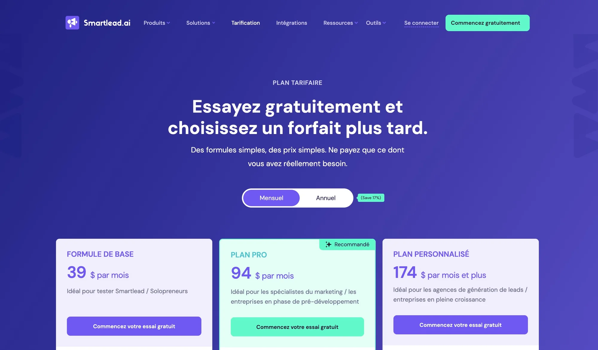 Smartlead prix