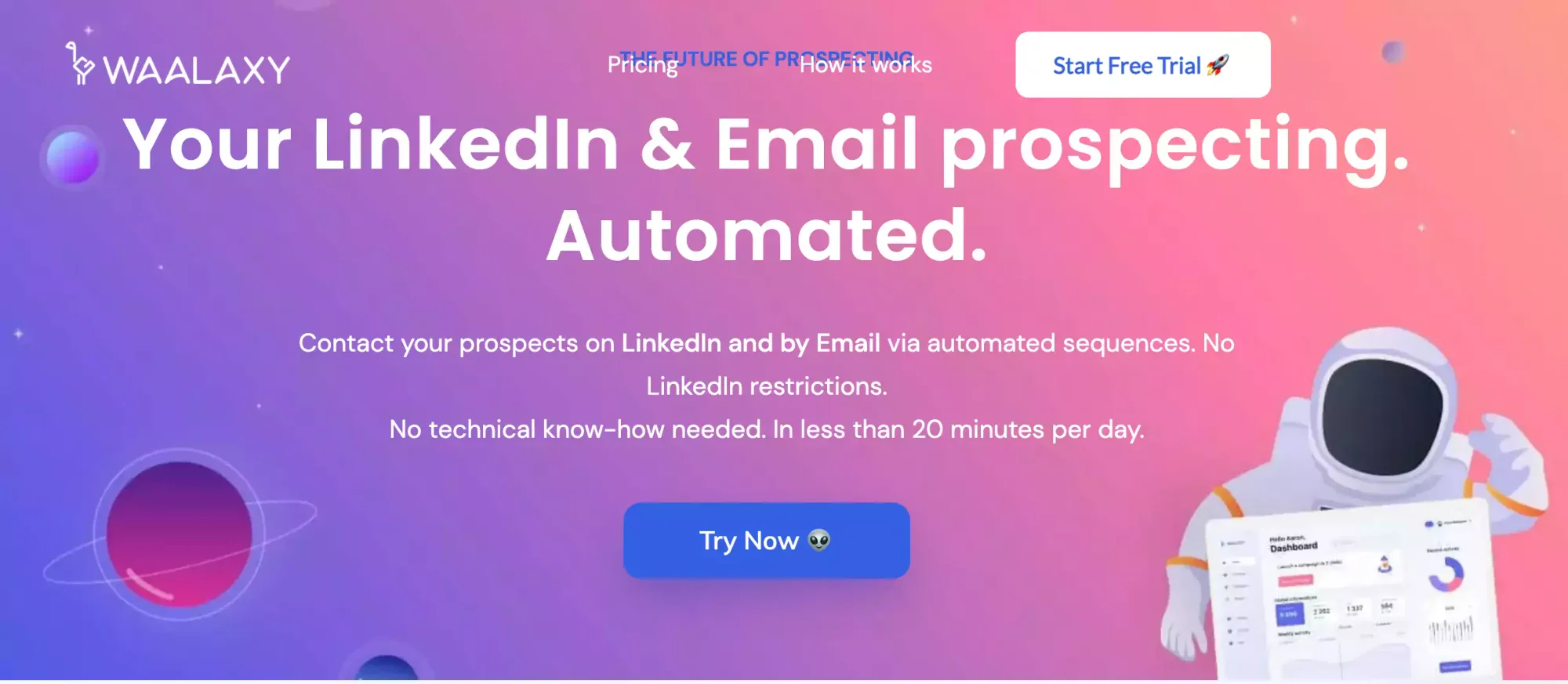 Waalaxy prospection LinkedIn email automatisée
