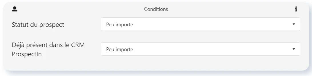 Conditions prospection Waalaxy