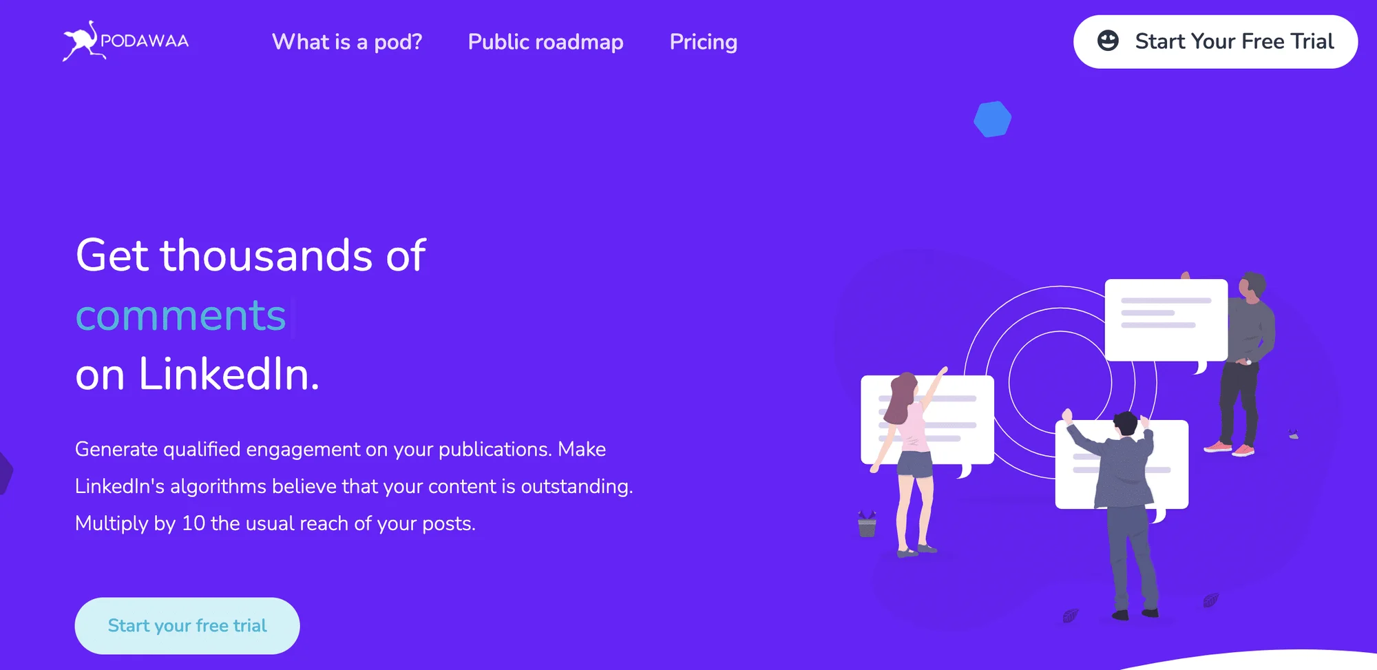 Podawaa LinkedIn comments engagement tool