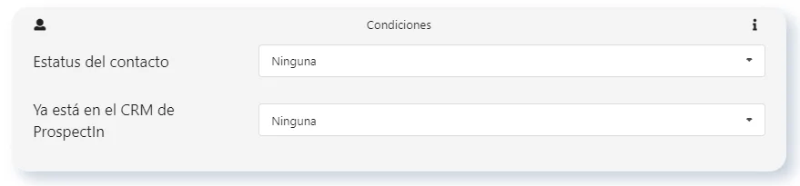 Conditions filtrage CRM prospection