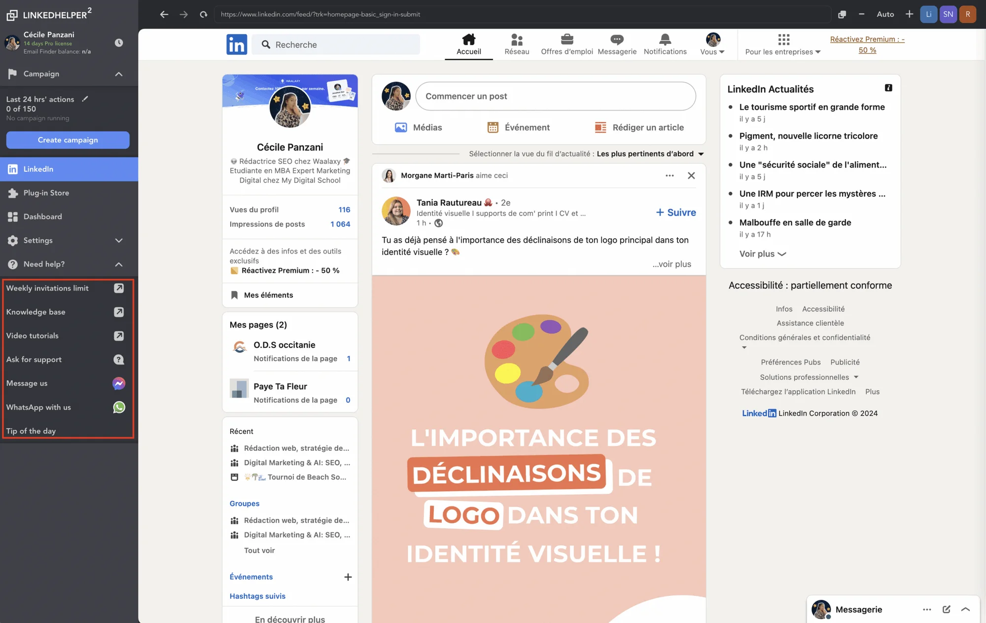 Resources application - LinkedHelper