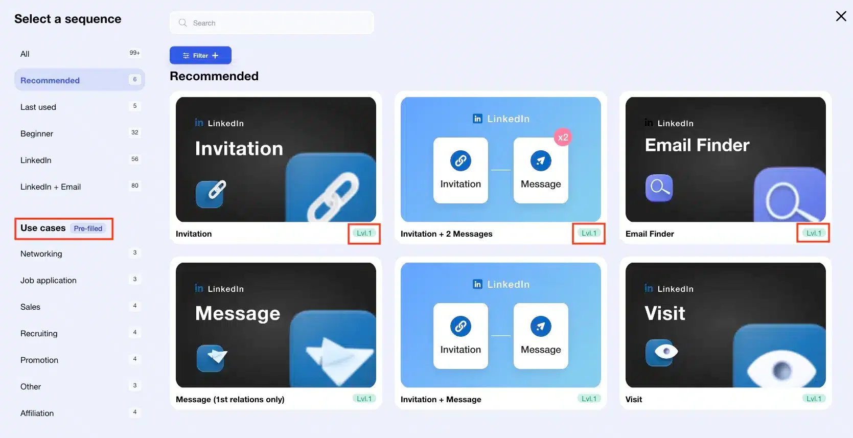 Selection sequences LinkedIn Waalaxy
