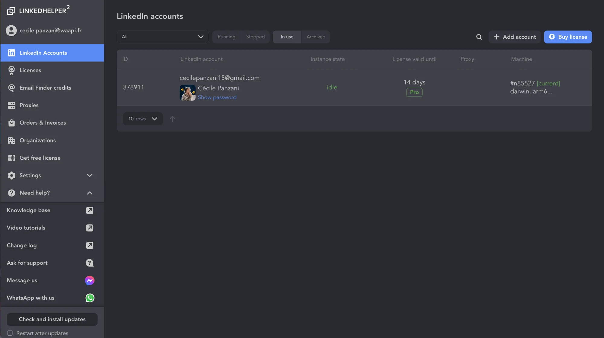 Interface LinkedHelper