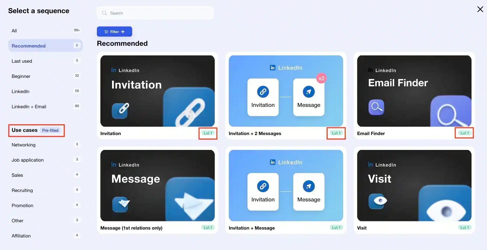 Selection sequences LinkedIn Waalaxy