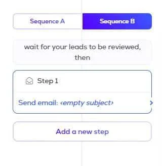 Automation séquence B email Waalaxy