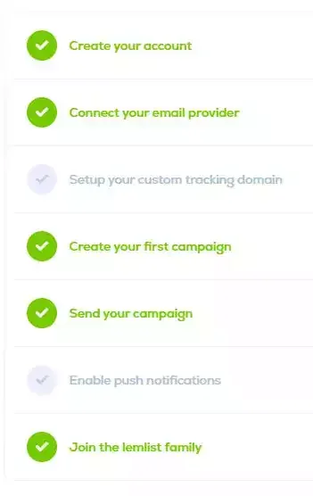 Checklist onboarding Waalaxy prospection