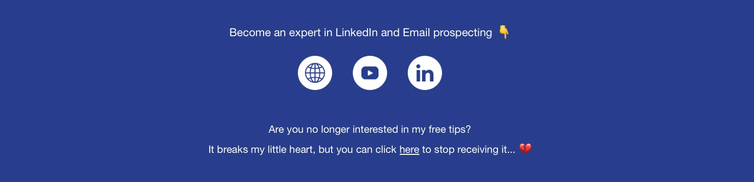 Example of opt-out in an email marketing campaign