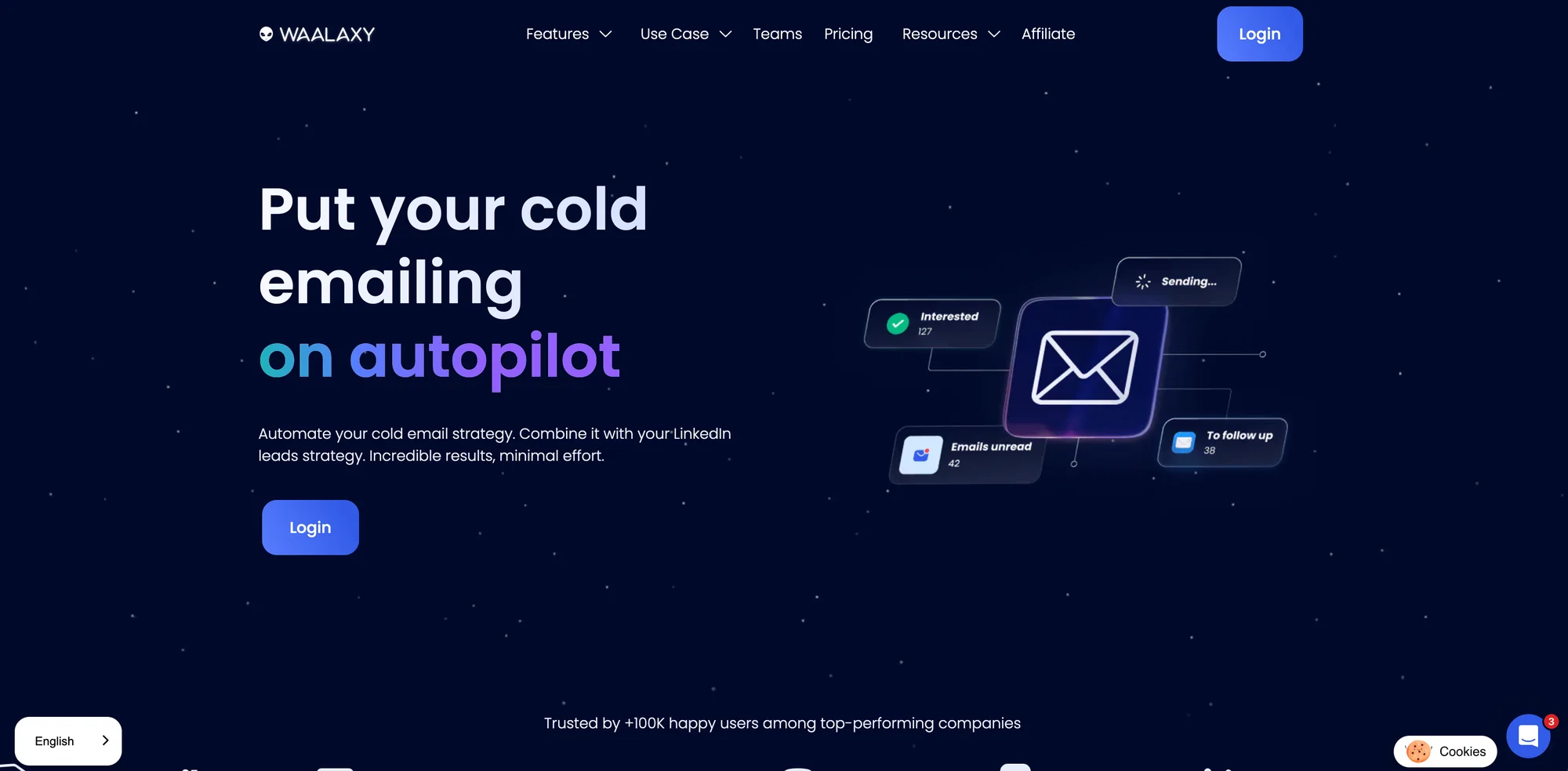 Cold email campaign with Waalaxy