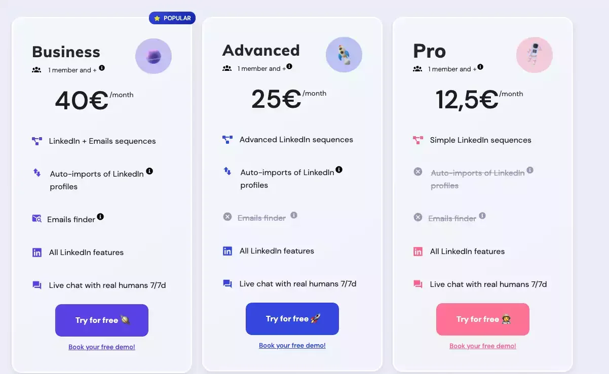 Waalaxy pricing