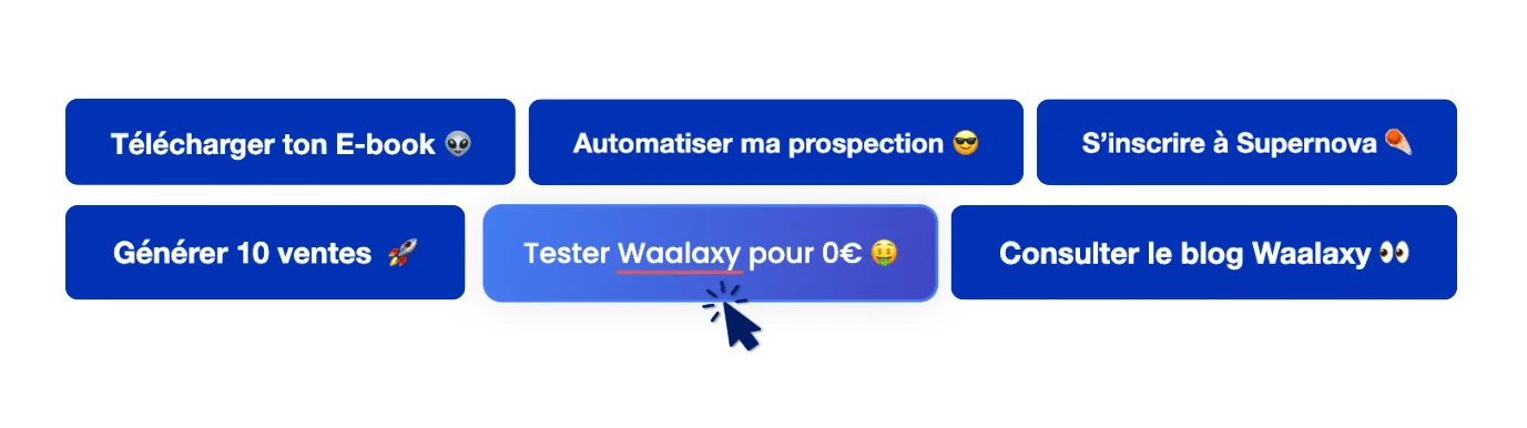Email marketing exemple de bouton d'appel à l'action (CTA).
