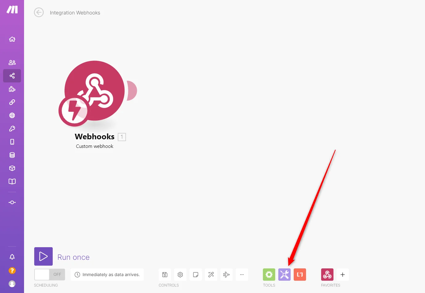 Waalaxy integration webhooks interface