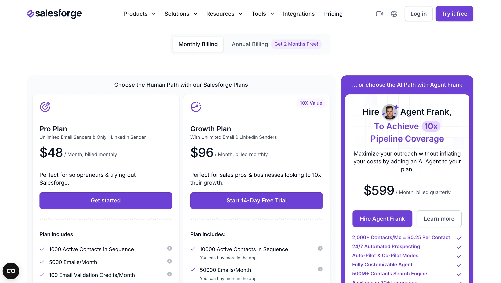 Salesforge pricing