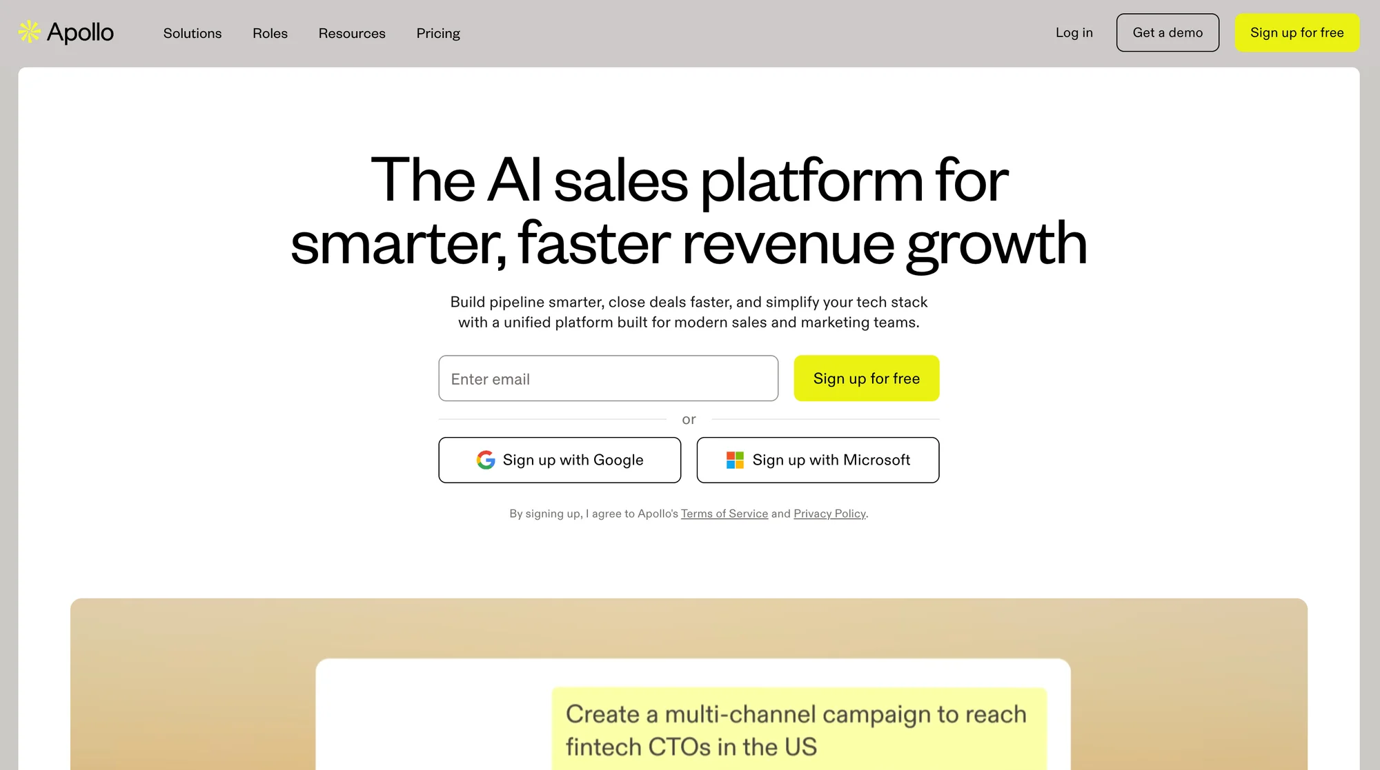 Apollo.io interface vs. Leadin