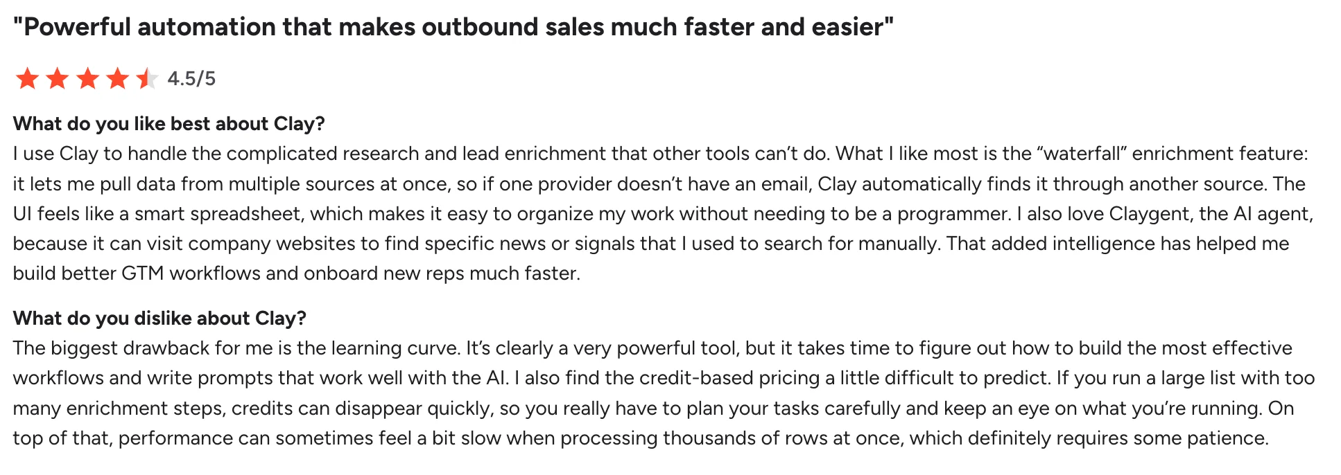 Clay reviews