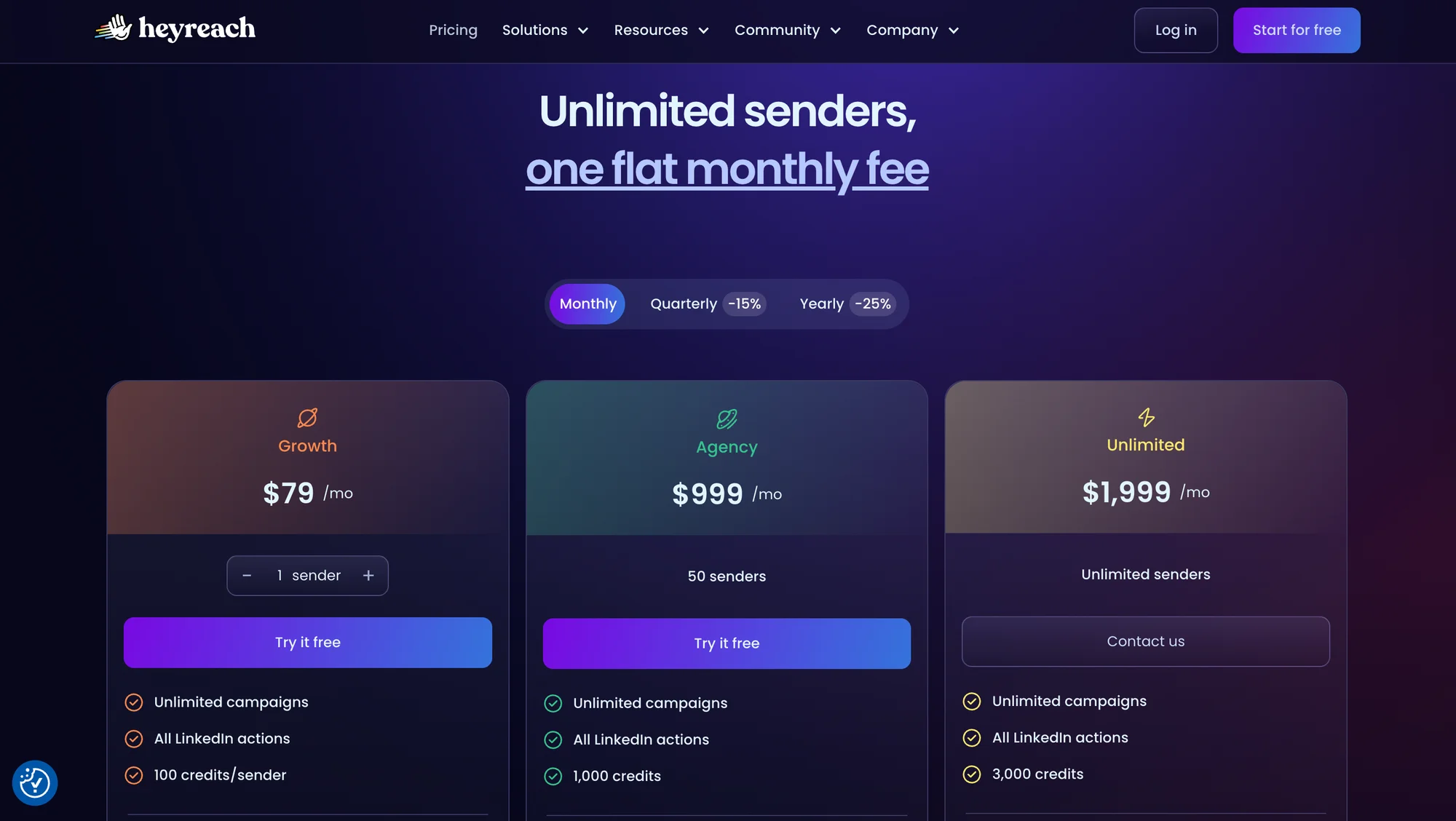 Heyreach monthly price