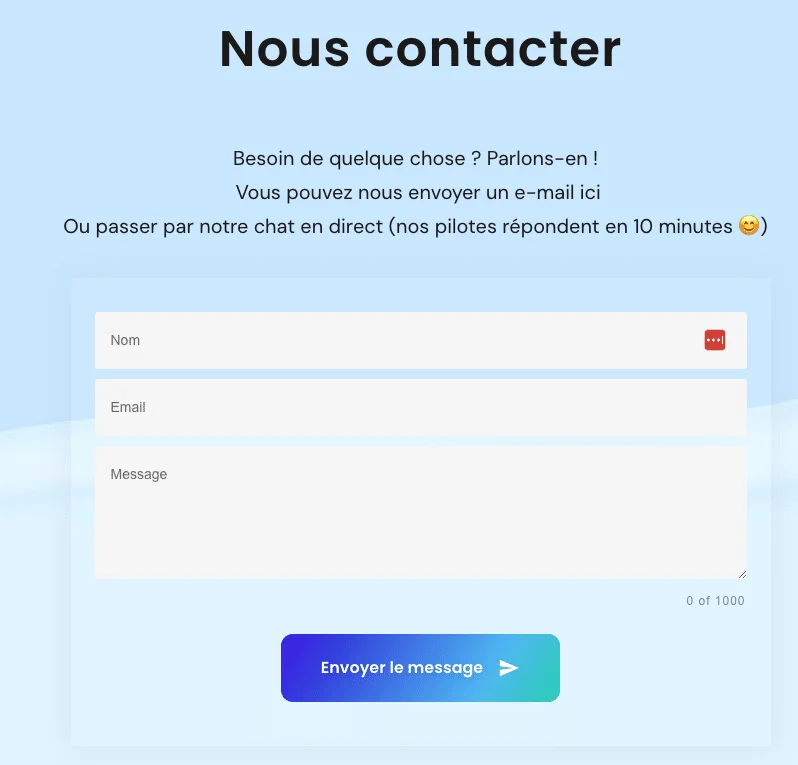 comment trouver une adresse mail avec un formulaire de contact